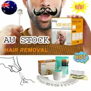 Nose Ear Hair Removal Wax Kit Sticks Easy Mens Nasal Waxing Remover Strips DX