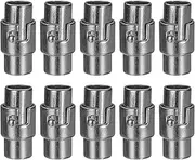 uxcell 10pcs Leather Cord End Clasp 6mm Hole Magnetic Cord End Caps Closures Leather Bracelet Buckle for Jewelry Making DIY Supplies Crafts, Gunmetal