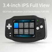 ANBERNIC RG34XX Handheld System (Black) + Case & 64GB Micro SD - Ships from USA!