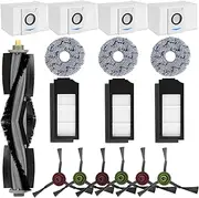 [Vofiiln] Replacement Accessories for Ecovacs Deebot X1 Omni / X1 e Omni / X1 Turbo / T10 Turbo / T10 Omni Robot Vacuum Cleaner Parts, 1 Main Brush, 6 Side Brush, 3 Hepa Filter, 3 Mop Cloth,4 Dust Bag