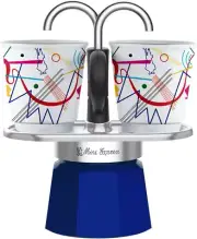 - Mini Express Kandinsky: Moka Set Includes Coffee Maker 2-Cups (2.8 Oz) + 2 Sho
