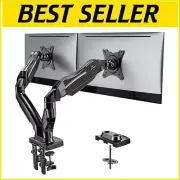 Premium Dual Monitor Stand for 13-32" Screens - Ergonomic Adjustment & Stability