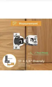 Chibery 30 Pack 1-1/4" 4D Overlay Soft Close Concealed Hinges for Face Frame ...
