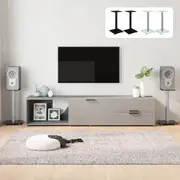 Speaker Stands Floor Stands for Home Theater Tempered Glass 1 Pillar vidaXL