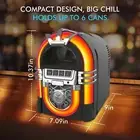 Proscan 6-Can/4-Liter Jukebox Mini Fridge with Bluetooth Speaker, LED Lights, an