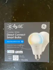 C by GE A19 Tunable White Direct Connect Smart Light Bulbs 2bulbs. Works Alexa