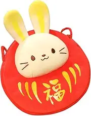 PERSELOSO Rabbit Wallet New Year Rabbit Bag Bunny Bag Red Mini Purse Plush Red Envelope 2023 New Year Stuffed Bunny Mini Plushies Present Spring Festival Supplies Money Envelope Pp Cotton