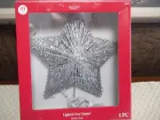 Ashland Christmas Tree Topper Lighted Star NEW- Silver Christmas Tree Topper