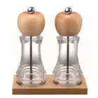 Salt and Peppers Grinder Set Adjustable Coarseness Spices Grinder