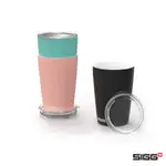 瑞士百年 SIGG NESO 陶瓷隔熱隨行杯 400ML-爵黑/純雪/珊瑚粉/冰河