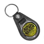 Jefferson Airplane Bill Graham Blues Rock Bash II Round Faux Leather Key Ring