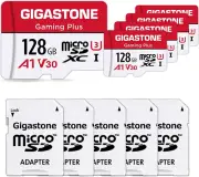 Gigastone 128GB 5-Pack Micro SD Card, Gaming Plus, Nintendo Switch Compatible, R