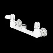 T&S Brass 5F-8WLX00 8" Wall Mount Mixing Faucet w/ Lever Handles