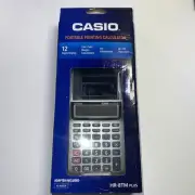 NEW Casio Portable Printing Calculator HR-8TM Plus Printer Large Display Adapter