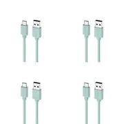 4PK Moki USB-A to USB-C Connector SynCharge Cable 1M iPhone/Android Pastel Green