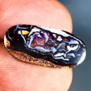 4.40 ct Fancy Shape (21 x 10 mm) Multi Color Australian Koroit Boulder Opal