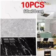 10Pcs Self Adhesive Kitchen Wall Tiles Bathroom Tile Sticker Peel Stick NEW