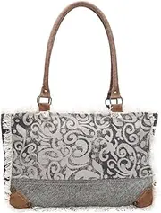 [Myra Bag] Leaf Print Upcycled Canvas Bag