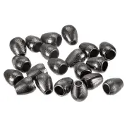 20pcs Metal Bell Stopper Conical Bells Cord Rope Locks Fastener Stopper Black