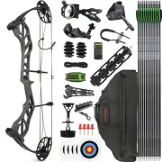 E8 Compound Bow and Arrow Full Set 19-70lbs Adult Hunting Target Bow