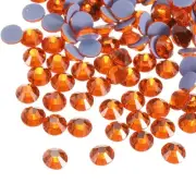 1440 Pcs Hotfix Flatback Crystal Glass Gems (SS4 1.6mm, Orange Red)