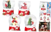 4 Pcs 1.8 Inch Christmas Snow Globe Santa Claus Water Snow Globe Winter Snow