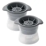 2pcs Silicone Large Ice Ball Mold Spherical Ice Cube Mould Ice Box Ice Cube