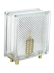 Blake 1 Light Table Lamp in Brass with Clear Glass