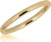 [AVORA] 10K Yellow Gold Plain Band Ring for Babies and Children