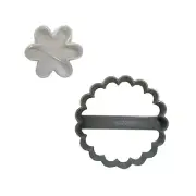 SNOWFLAKE CENTER LINZER JAM FILLED COOKIES SET OF 2 COOKIE CUTTERS USA PR1858