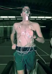 British tennis player Chris Wilkinson taking part in a health fitn- Old Photo