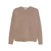[Max Mara] Max Mara Round-neck Cashmere Sweater M BROWN