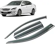 Car Window Sun Rain Shade Visor Shield Shelter Protector Cover Trim Frame Sticker Exterior Accessories Compatible with Peugeot 408 2010-2019(Compatible with 408 2010-2013)