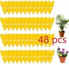 48 pcs Sticky Fruit Fly Traps Fungus Gnat Killer Trap use for Indoor Outdoor AU
