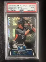 2012 Bowman Platinum Christian Yelich X-Fractor PSA 9