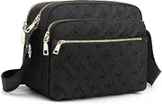 [VOIKUKKA] Cute Floral Crossbody Bags for Women Travel Lightweight Crossbody Purse Canvas Shoulder Messenger Bag