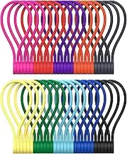SMART&COOL Reusable Magnetic Cable Ties, Multifunctional Silicone Magnetic Cable Ties for Cable Management and Organising, 10 Colours Magnetic Cable Ties, 182 mm (Pack of 30, Colourful)