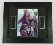 JOHNNY DEPP Signed PREPRINT + PIRATES OF THE CARIBBEAN FILM CELL MEMORABILIA