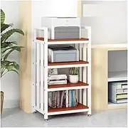 Printer Shelf Portable Printer Stand 4-Tier Floor Heavy-Duty Printer Shelf with Anti Skid Pads Printer Shelves for Office Desktop Organizer Printer Files (Color : OneColor)