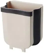 9L Hanging Bin Wall Mounted Folding Waste Bin Kitchen Dining Cabinet Trash Can - Space Saving Design