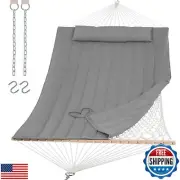 SUNCREAT 15 FT Hammocks for Outside, Two Person Hammock for Patio, Garden, Po