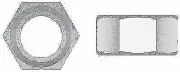 Seachoice Hot Dipped Galvanized Steel Hex Nuts 3/8 In x 16 100/Bg SC3574