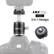 Camera Tripod Ballhead Ball Head Bracket with Cold Shoe Adapter Mount Plate