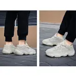 YQRR 椰子童鞋YEEZY500兒童秋冬運動鞋爸爸鞋男女童灰白防滑耐磨休閒保暖