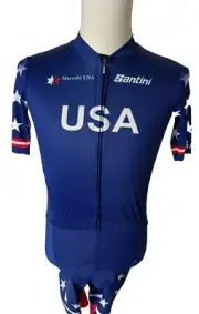 Santini Maccabi USA Roadsuit GENO Cycling Size M Italian Made