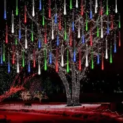 Icicle Christmas Lights Outdoor, Meteor Shower Lights 12 inch 8 Tube Cascadin...