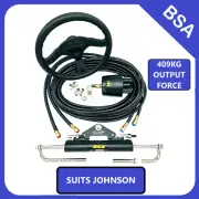 Outboard Boat Hydraulic Black Steering wheel Kit Johnson Up To 150HP 409KG Force