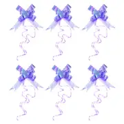 40Pcs 2.2" Iridescent Pull Bows Present Wrapping String Bows Ribbon Dark Purple