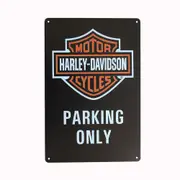 3xmetal Sign 200x300mm Harley Davidson Motor Cycle Parking Only Traffic Sign
