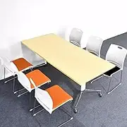 YQMHEZ Folding Conference Table, Office Reception Conference Room Coffee Table, Multi-Function Office Desks with Wheels, Stackable Meeting Room Tables(Beige,160x60cm)